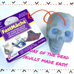 dollar store craft make a day of the dead skull